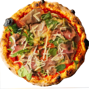 pizza jamón serrano rúcula