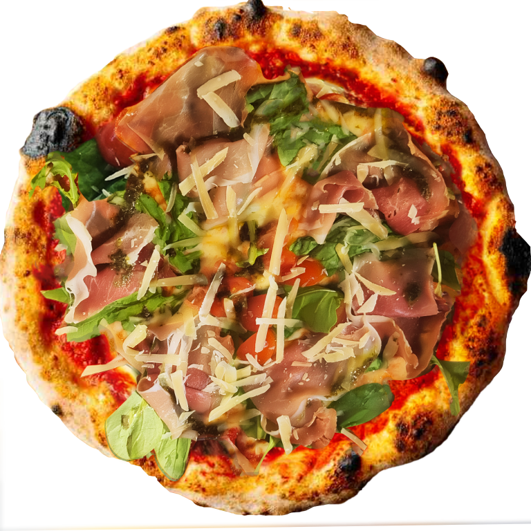 pizza jamón serrano rúcula